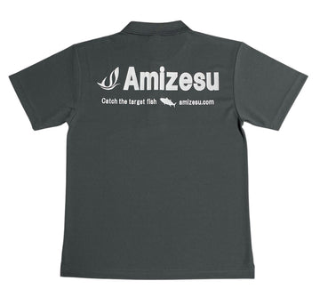 Buy ダークグレー ロゴ入りポロシャツ　吸水速乾